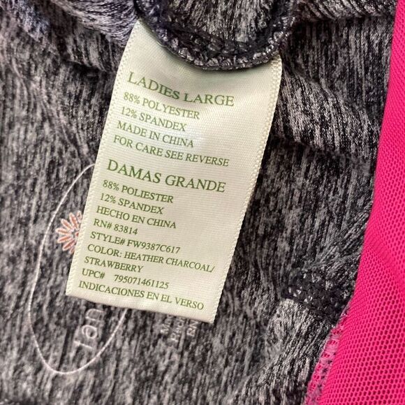 Tangerine Women's Charcoal Heather Ruched Side Zip Cropped Leggings Size Large - Picture 9 of 9